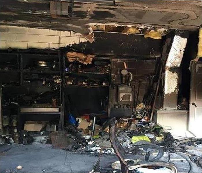 room destroyed by fire and smoke damage